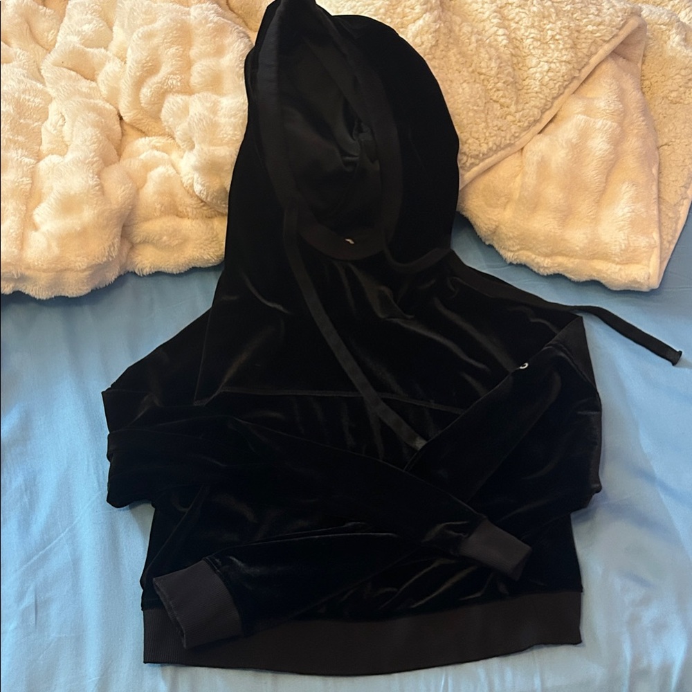 ALO Yoga Black Velvet Hoodie